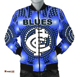 Blues Men Bomber Jacket Carlton Bright Indigenous