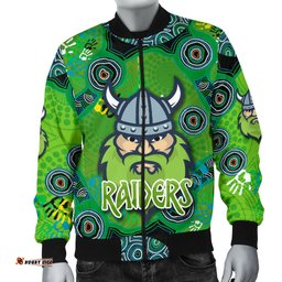 Canberra Bomber Jacket Raiders Viking Indigenous For Men