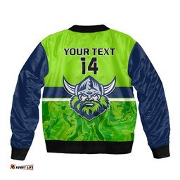 Personalised Raiders Rugby Bomber Jacket Canberra 1981 Sporty Style