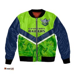 Personalised Raiders Rugby Bomber Jacket Canberra 1981 Sporty Style