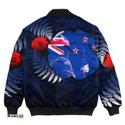 New Zealand Anzac Day Poppy Bomber Jacket