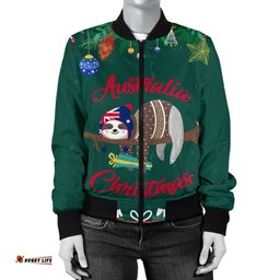 Australia Christmas Women's Bomber Jacket Green - Merry Christmas