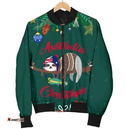 Australia Christmas Women's Bomber Jacket Green - Merry Christmas