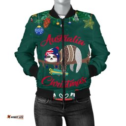 Australia Christmas Women's Bomber Jacket Green - Merry Christmas