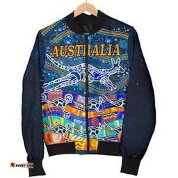 Women's Bomber Jacket - Kangaroo Dreaming