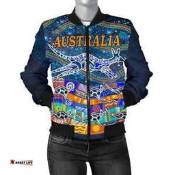 Women's Bomber Jacket - Kangaroo Dreaming