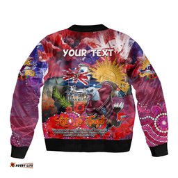 Personalised Australia Rugby Sea Eagles ANZAC Bomber Jacket Manly-Warringah Scratch Style