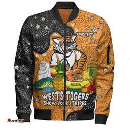 Wests Tigers Custom Bomber Jacket - Australian Big Things Bomber Jacket