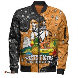 Wests Tigers Custom Bomber Jacket - Australian Big Things Bomber Jacket