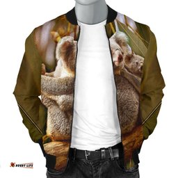 Men's Bomber Jacket - Australian Koala Jacket 3D Koala