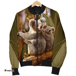 Men's Bomber Jacket - Australian Koala Jacket 3D Koala