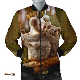Men's Bomber Jacket - Australian Koala Jacket 3D Koala