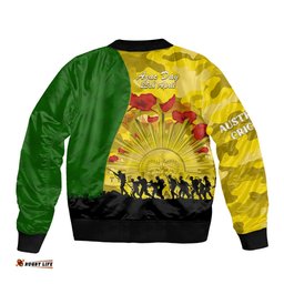 Australia Cricket ANZAC Day 2024 Bomber Jacket Australian Army Camouflage With Poppies