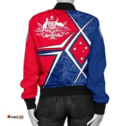 Women's Bomber Jacket - Aussie Flag