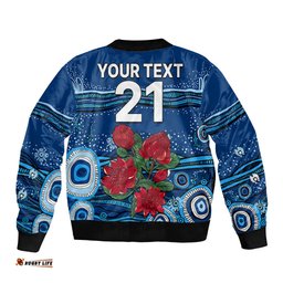 Custom Text And Number NSW Waratahs Rugby Bomber Jacket Aboriginal Indigenous
