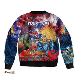 Personalised Australia Rugby Titans ANZAC Bomber Jacket Gold Coast Scratch Style