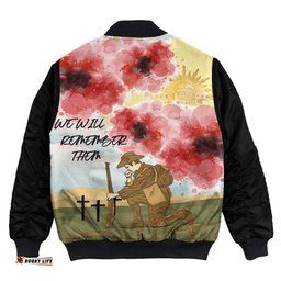 Anzac We Will Remember Them Bomber Jacket