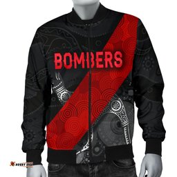 Essendon Bomber Jacket For Men Indigenous Bombers - Black