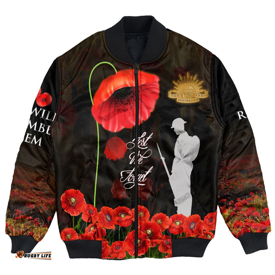 Lest We Forget The Army Australia Bomber Jacket