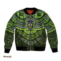 Raiders Rugby Bomber Jacket Polynesian and Aboriginal Special Version