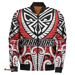 Warriors Bomber Jacket - Custom Maori Warriors Bomber Jacket RLT13