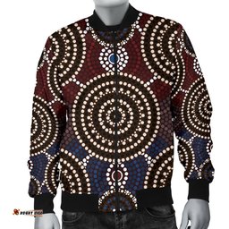Bomber Jacket - Aboriginal Dot Painting Jacket Ver08 - Men