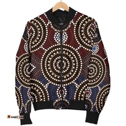 Bomber Jacket - Aboriginal Dot Painting Jacket Ver08 - Men