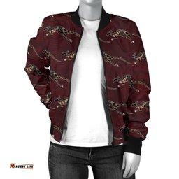 Bomber Jacket - Kangaroo Jacket Aboriginal Patterns - Women