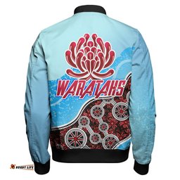 Waratahs Rugby Bomber Jacket - Custom Indigenous Waratahs Bomber Jacket RLT13