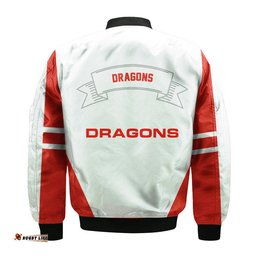St. George Illawarra Dragons Bomber Jacket Flame Ball - NRL