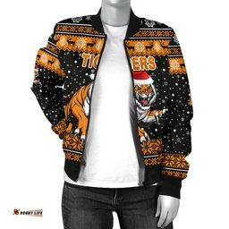 Wests Christmas Women's Bomber Jacket Tigers Unique Vibes - Black