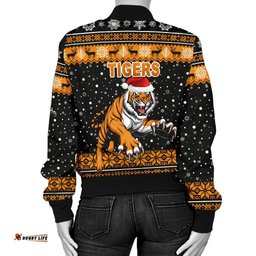 Wests Christmas Women's Bomber Jacket Tigers Unique Vibes - Black