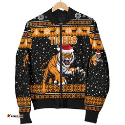 Wests Christmas Women's Bomber Jacket Tigers Unique Vibes - Black