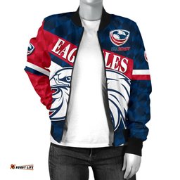 USA Rugby Women's Bomber Jacket Eagles Sporty Style