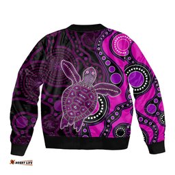 Aboriginal Turtle Bomber Jacket Pink Style
