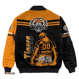 Wests Tigers Bomber Jacket Personalized Pentagon Style- NRL