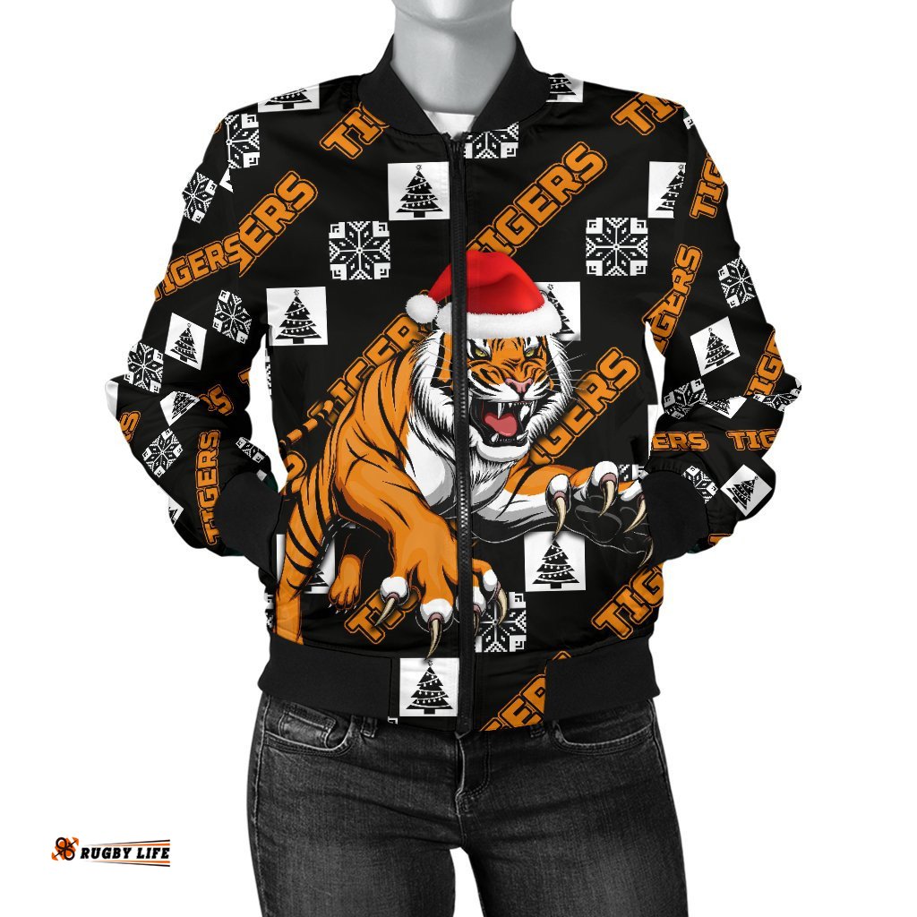 Wests Christmas Women's Bomber Jacket Tigers Fancy