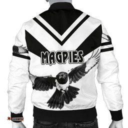 Western Suburbs Magpies Men's Bomber Jacket Original Style - White