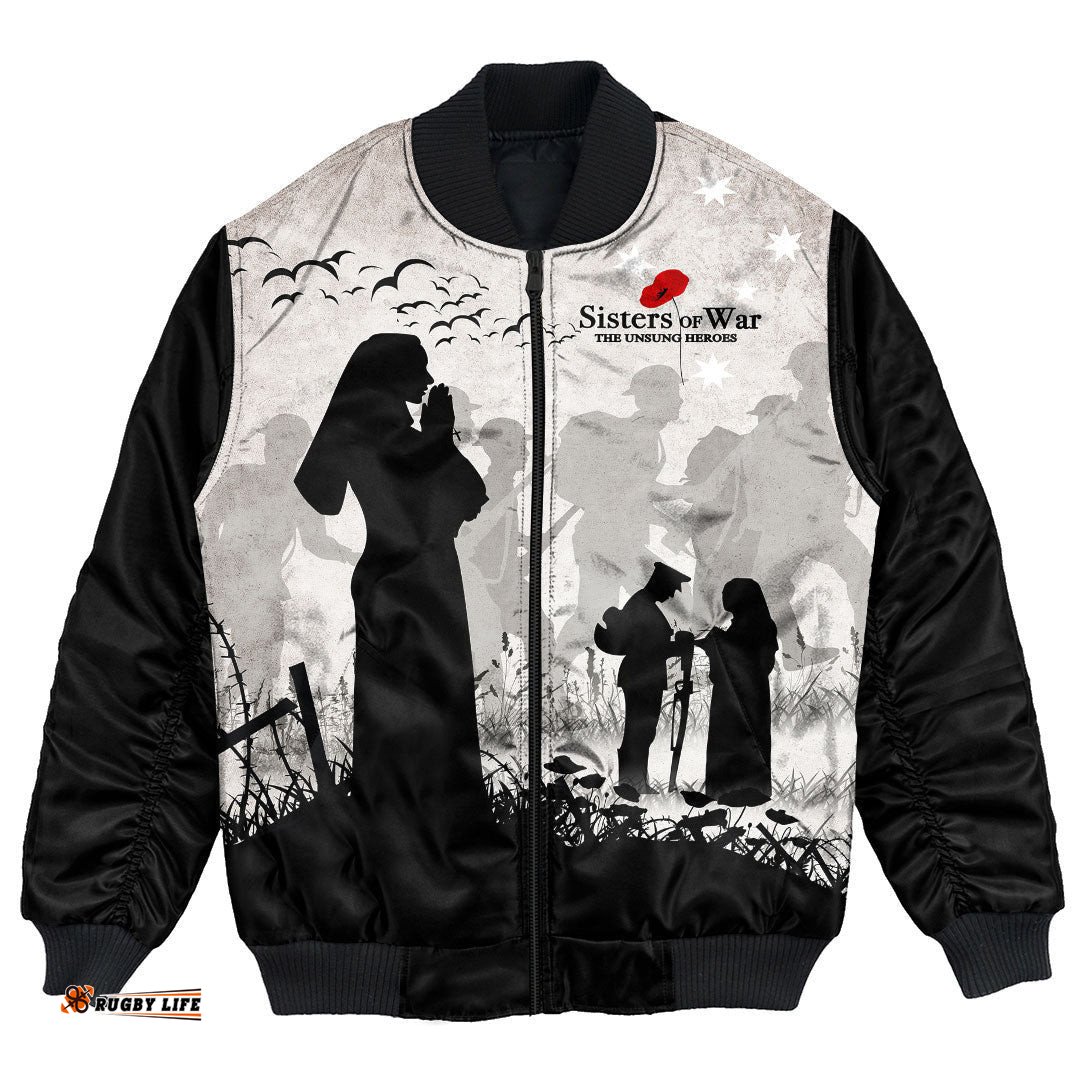 Anzac Day Sisters of War The Unsung Heroes Bomber Jacket