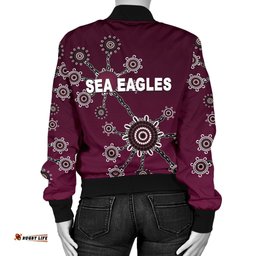 Warringah Women's Bomber Jacket Sea Eagles Simple Indigenous