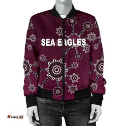 Warringah Women's Bomber Jacket Sea Eagles Simple Indigenous