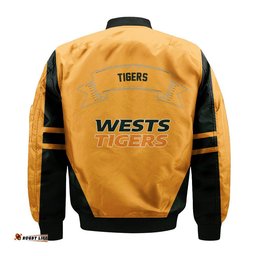 Wests Tigers Bomber Jacket Flame Ball - NRL