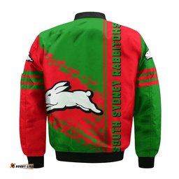 South Sydney Rabbitohs Bomber Jacket Quarter Style - NRL