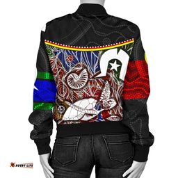 Personalised Women's Bomber KJacket - Aboriginal Dot In Naidoc Week Style