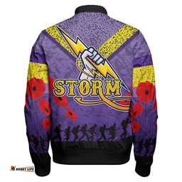 Storm Rugby Bomber Jacket - Custom Anzac Day Storm Bomber Jacket RLT13