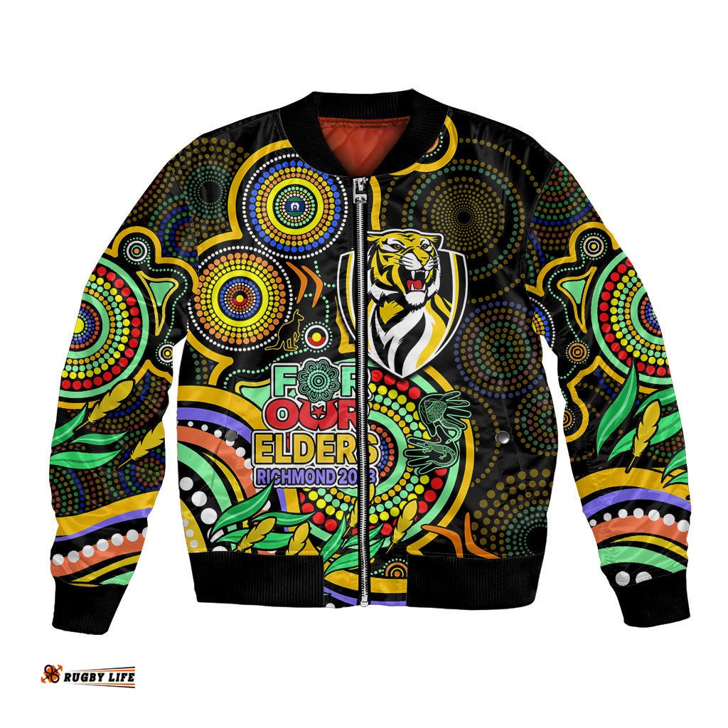 Richmond Football Aboriginal Art Bomber Jacket NAIDOC Indigenous Tribal