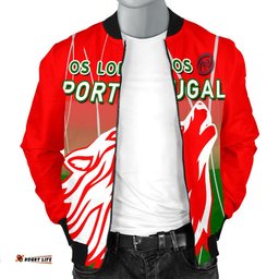 Portugal Rugby Men Bomber Jacket Wolf - Os Lobos