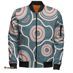 Amazing Aussie Australia Aboriginal Aboriginal Dot Art Style Bomber Jacket