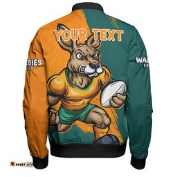 Amazing Aussie Aussie Wallabies Unstoppable Wallabies Spirit Of The Championship Orange Bomber Jacket