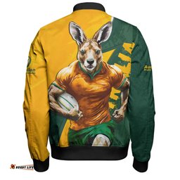Amazing Aussie Aussie Wallabies Australian Roar The Rugby Championship Battle Yellow Bomber Jacket